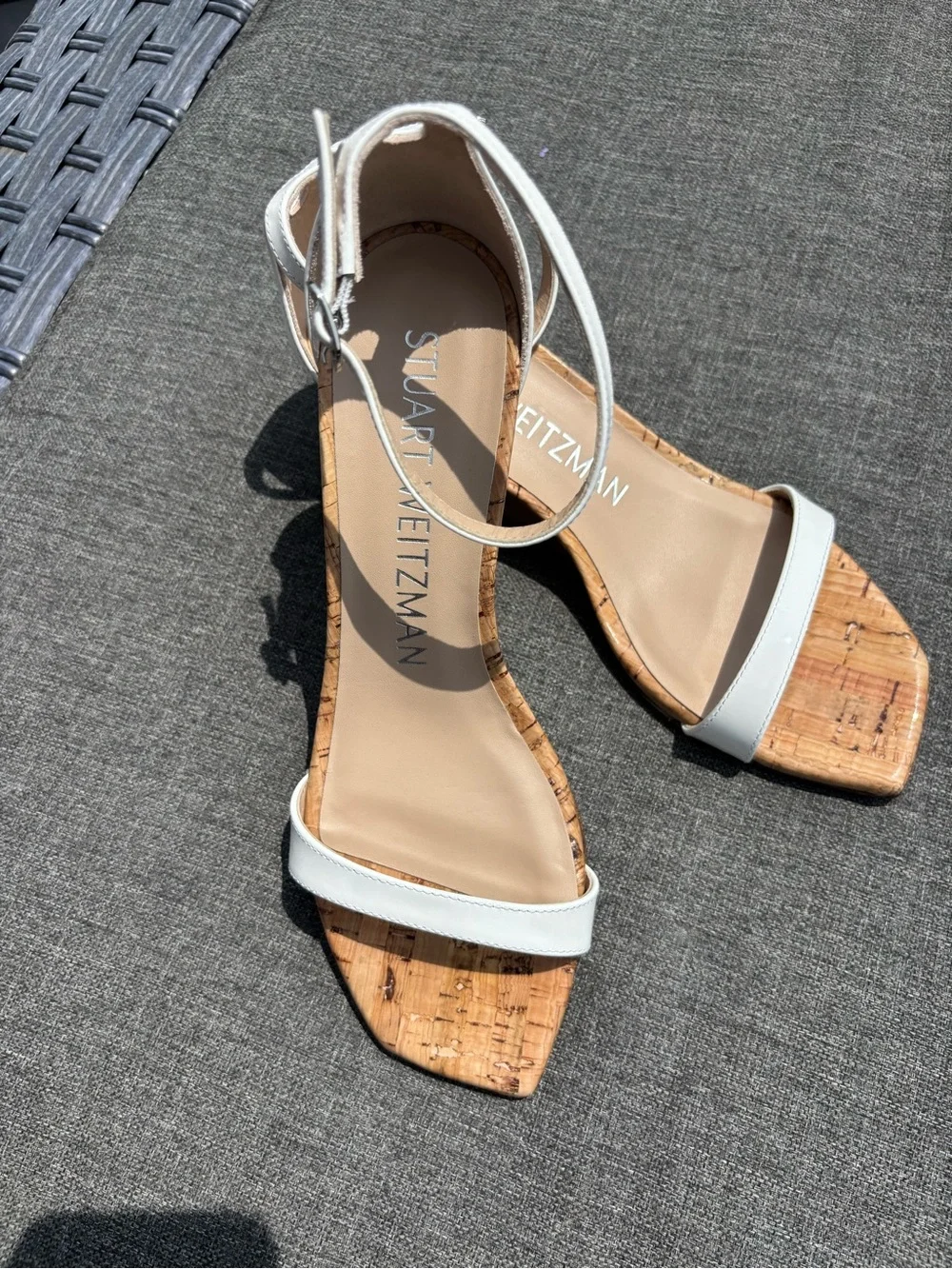 Stuart Weitzman Nudistcurve Cork Sandals